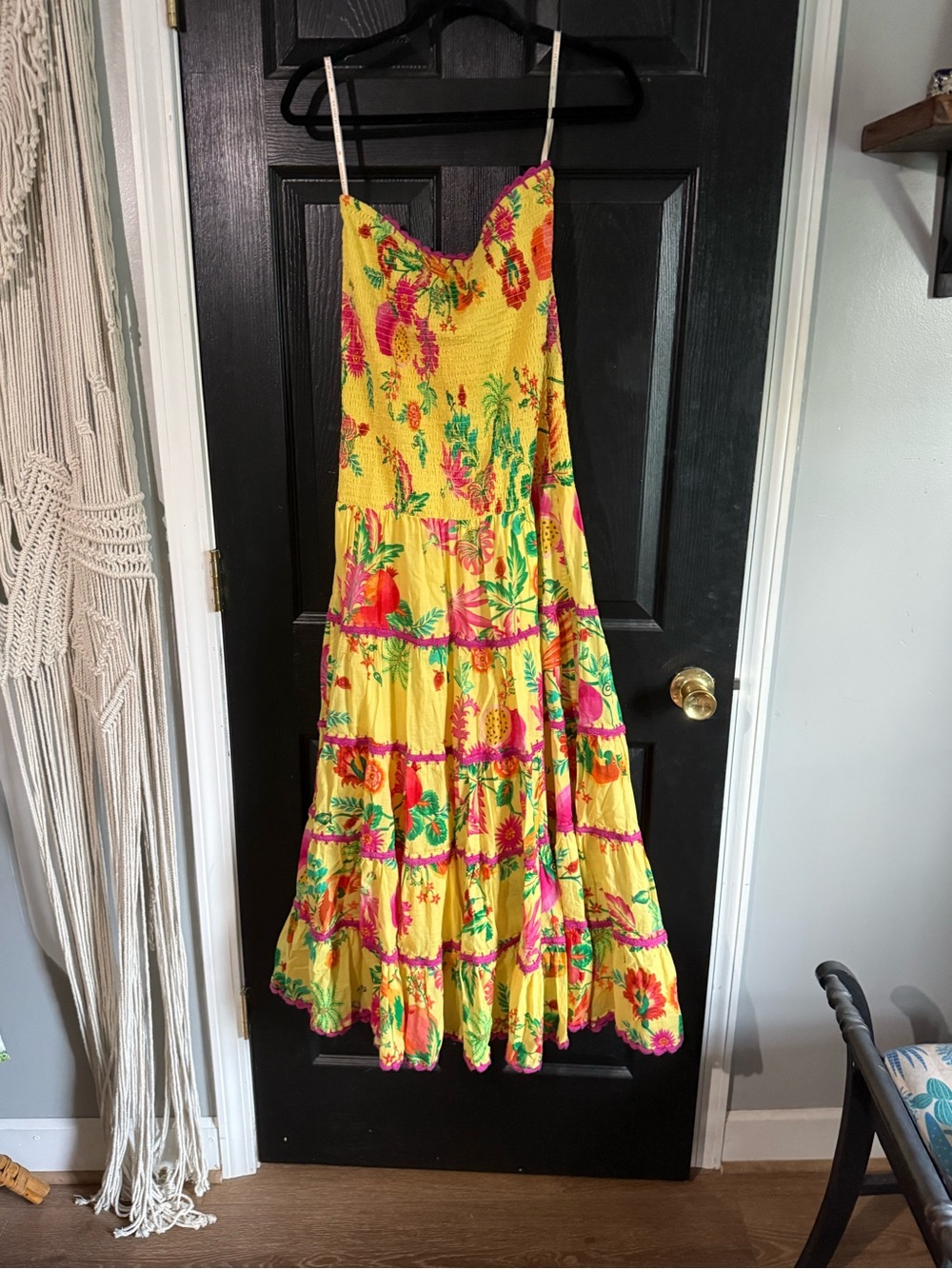 Farm Rio Delicate Fruit Garden Halter Maxi Dress - Picture 5 of 5